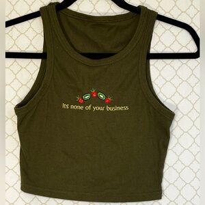 Green Harry Style Kiwi Tank Top